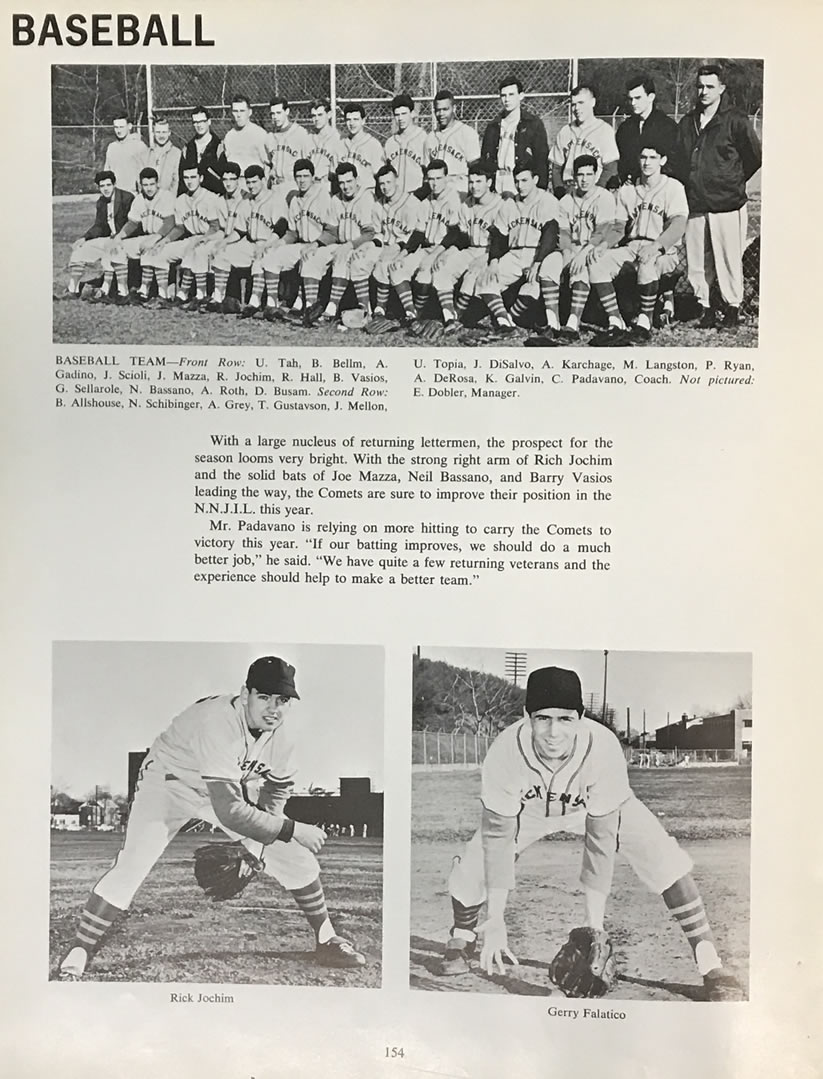 Barry Vasios Baseball Yearbook Photo